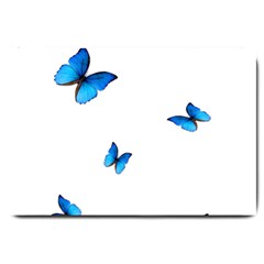 Butterfly-blue-phengaris Large Doormat by saad11