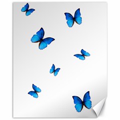 Butterfly-blue-phengaris Canvas 11  x 14 