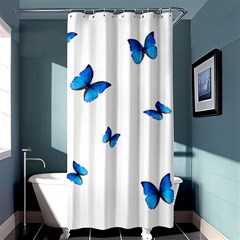 Butterfly-blue-phengaris Shower Curtain 36  X 72  (stall)  by saad11