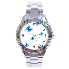 Butterfly-blue-phengaris Stainless Steel Analogue Watch