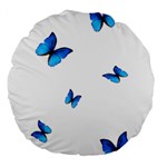 Butterfly-blue-phengaris Large 18  Premium Flano Round Cushions Front