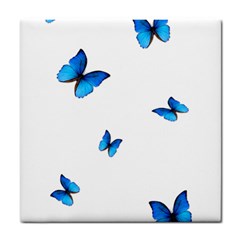 Butterfly-blue-phengaris Tile Coaster by saad11