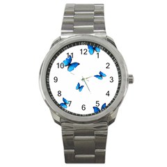 Butterfly-blue-phengaris Sport Metal Watch by saad11