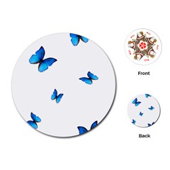 Butterfly-blue-phengaris Playing Cards Single Design (round)