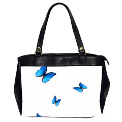 Butterfly-blue-phengaris Oversize Office Handbag (2 Sides) by saad11