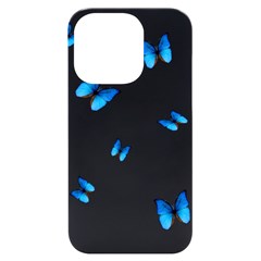 Butterfly-blue-phengaris Iphone 14 Pro Black Uv Print Case by saad11