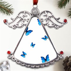 Butterfly-blue-phengaris Metal Angel with Crystal Ornament