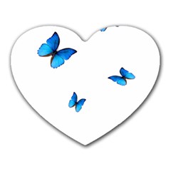 Butterfly-blue-phengaris Heart Mousepad by saad11