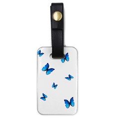 Butterfly-blue-phengaris Luggage Tag (one Side) by saad11