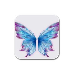 Butterfly-drawing-art-fairytale  Rubber Square Coaster (4 Pack)