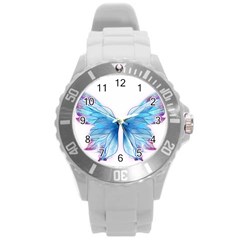 Butterfly-drawing-art-fairytale  Round Plastic Sport Watch (l) by saad11