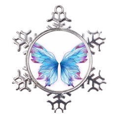 Butterfly-drawing-art-fairytale  Metal Large Snowflake Ornament