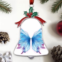 Butterfly-drawing-art-fairytale  Metal Holly Leaf Bell Ornament