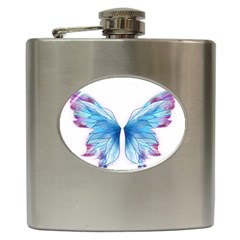 Butterfly-drawing-art-fairytale  Hip Flask (6 Oz) by saad11