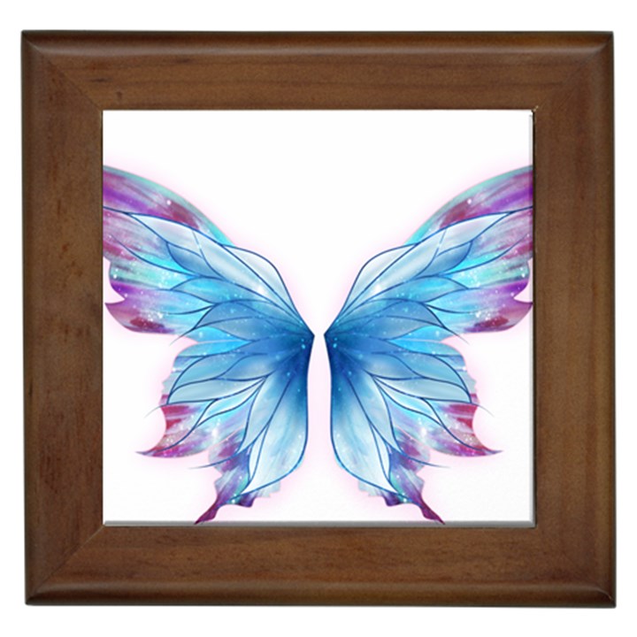 Butterfly-drawing-art-fairytale  Framed Tile