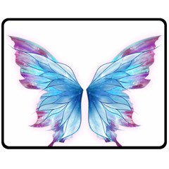 Butterfly-drawing-art-fairytale  Two Sides Fleece Blanket (medium) by saad11