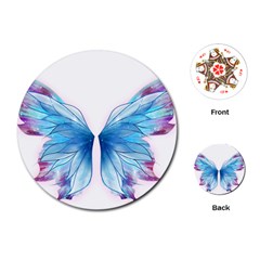 Butterfly-drawing-art-fairytale  Playing Cards Single Design (round)