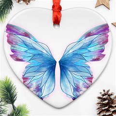 Butterfly-drawing-art-fairytale  Heart Ornament (two Sides)