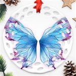 Butterfly-drawing-art-fairytale  Ornament (Round Filigree) Front