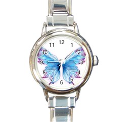 Butterfly-drawing-art-fairytale  Round Italian Charm Watch by saad11