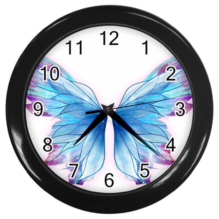 Butterfly-drawing-art-fairytale  Wall Clock (Black)