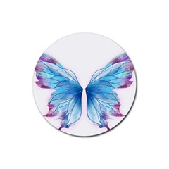 Butterfly-drawing-art-fairytale  Rubber Coaster (round) by saad11