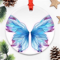 Butterfly-drawing-art-fairytale  Round Ornament (two Sides)