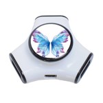 Butterfly-drawing-art-fairytale  3-Port USB Hub Front