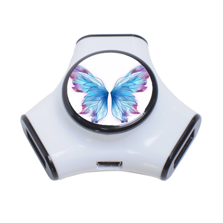 Butterfly-drawing-art-fairytale  3-Port USB Hub