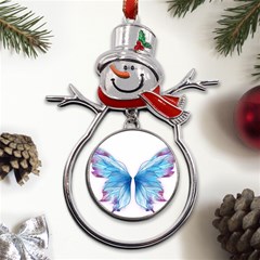 Butterfly-drawing-art-fairytale  Metal Snowman Ornament by saad11