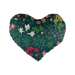 Spring Design  Standard 16  Premium Heart Shape Cushions by AlexandrouPrints