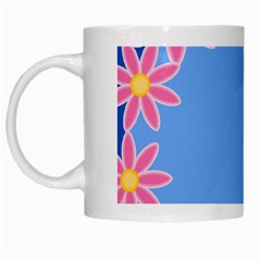 Flowers Space Frame Ornament White Mug