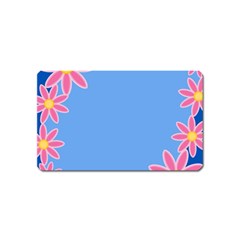 Flowers Space Frame Ornament Magnet (name Card) by Maspions