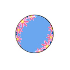 Flowers Space Frame Ornament Hat Clip Ball Marker (4 Pack)