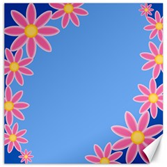 Flowers Space Frame Ornament Canvas 16  X 16  by Maspions