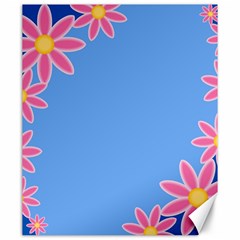 Flowers Space Frame Ornament Canvas 20  X 24  by Maspions