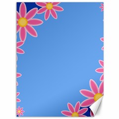 Flowers Space Frame Ornament Canvas 36  X 48  by Maspions