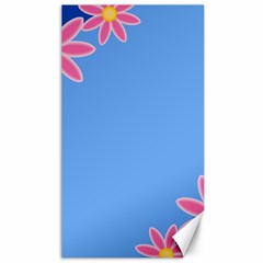 Flowers Space Frame Ornament Canvas 40  X 72  by Maspions