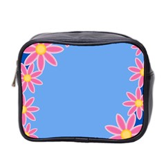 Flowers Space Frame Ornament Mini Toiletries Bag (two Sides)