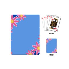 Flowers Space Frame Ornament Playing Cards Single Design (mini)