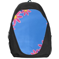 Flowers Space Frame Ornament Backpack Bag