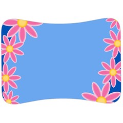 Flowers Space Frame Ornament Velour Seat Head Rest Cushion