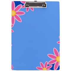 Flowers Space Frame Ornament A4 Acrylic Clipboard