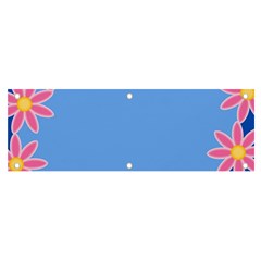 Flowers Space Frame Ornament Banner And Sign 6  X 2 