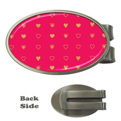 Illustrations Heart Pattern Design Money Clips (oval)  by Maspions