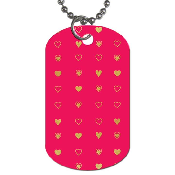 Illustrations Heart Pattern Design Dog Tag (One Side)