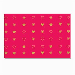 Illustrations Heart Pattern Design Postcard 4 x 6  (pkg Of 10)