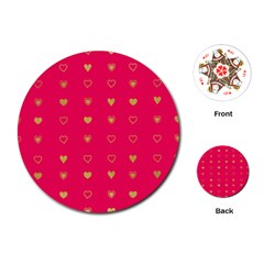 Illustrations Heart Pattern Design Playing Cards Single Design (round)