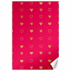 Illustrations Heart Pattern Design Canvas 12  X 18 