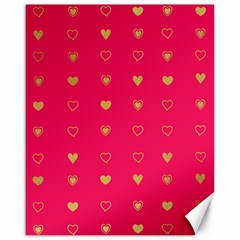 Illustrations Heart Pattern Design Canvas 16  X 20 